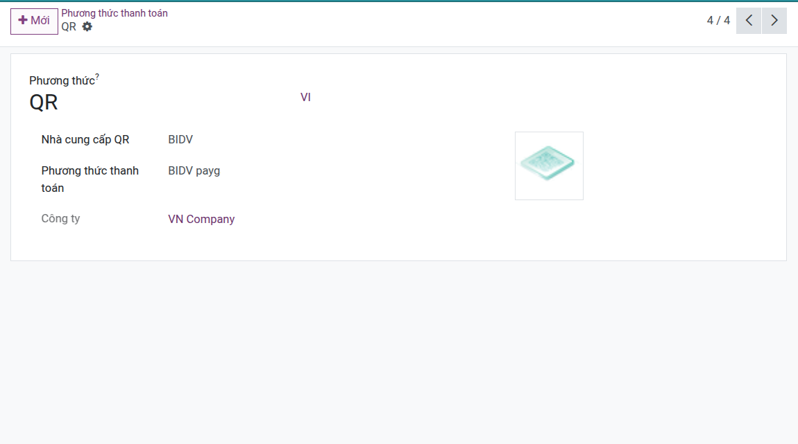 Tự động thanh toán mã QR với BIDV