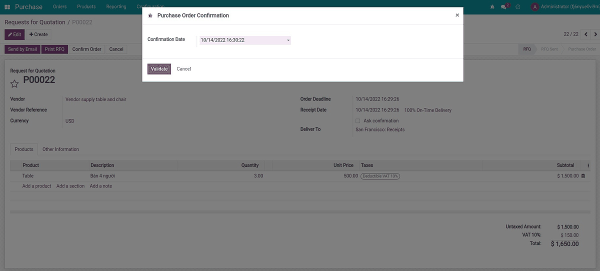 Purchase Confirmation Backdate
