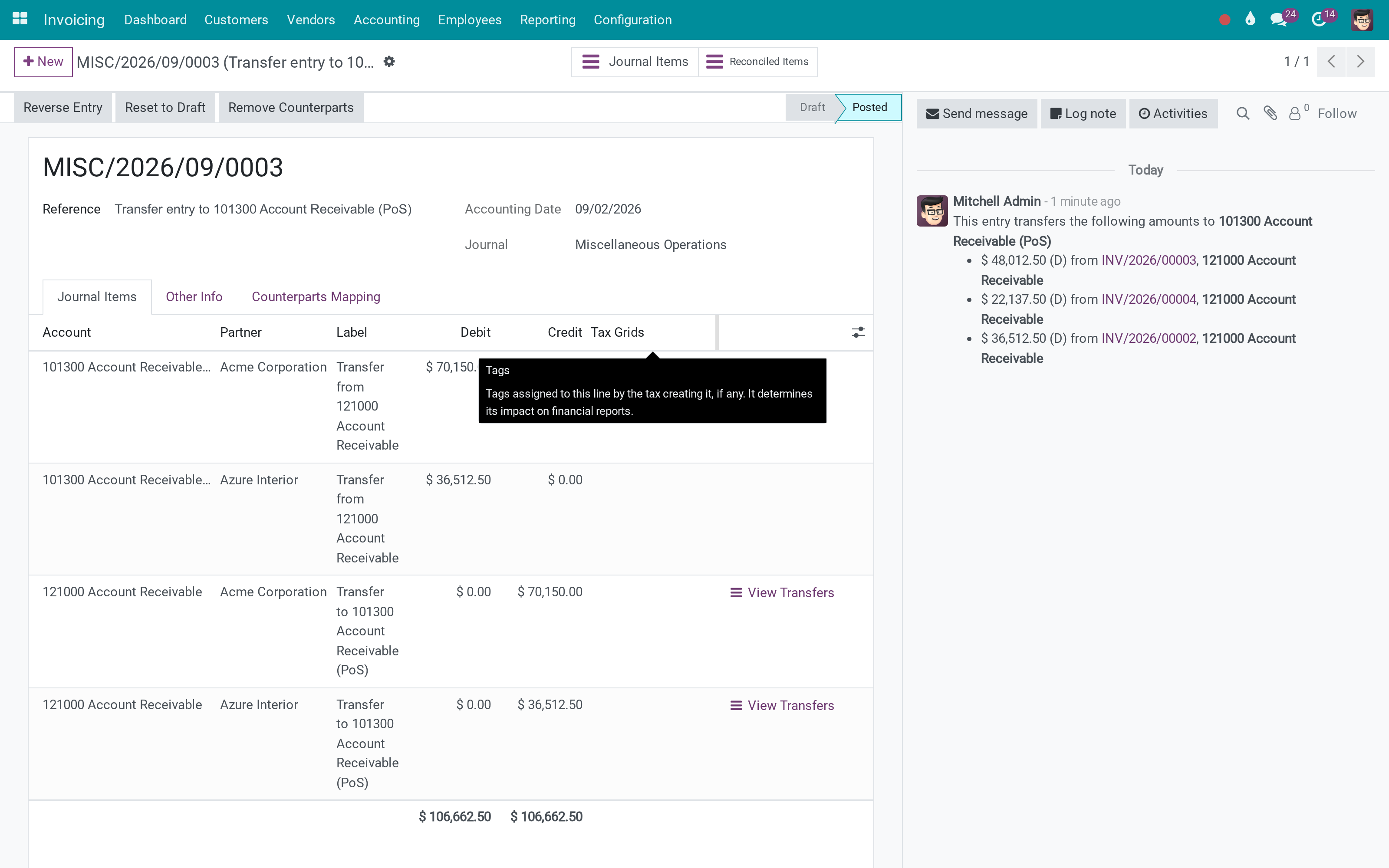 Money that moves between accounts stays traceable