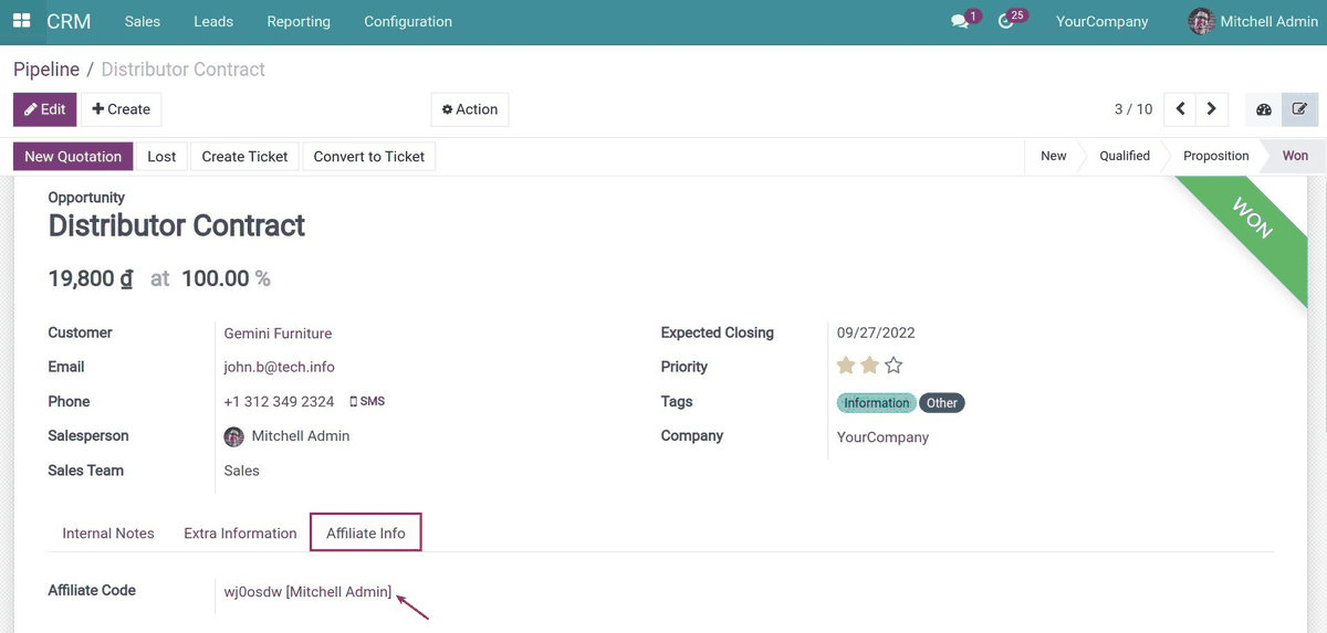 Affiliate CRM Integration