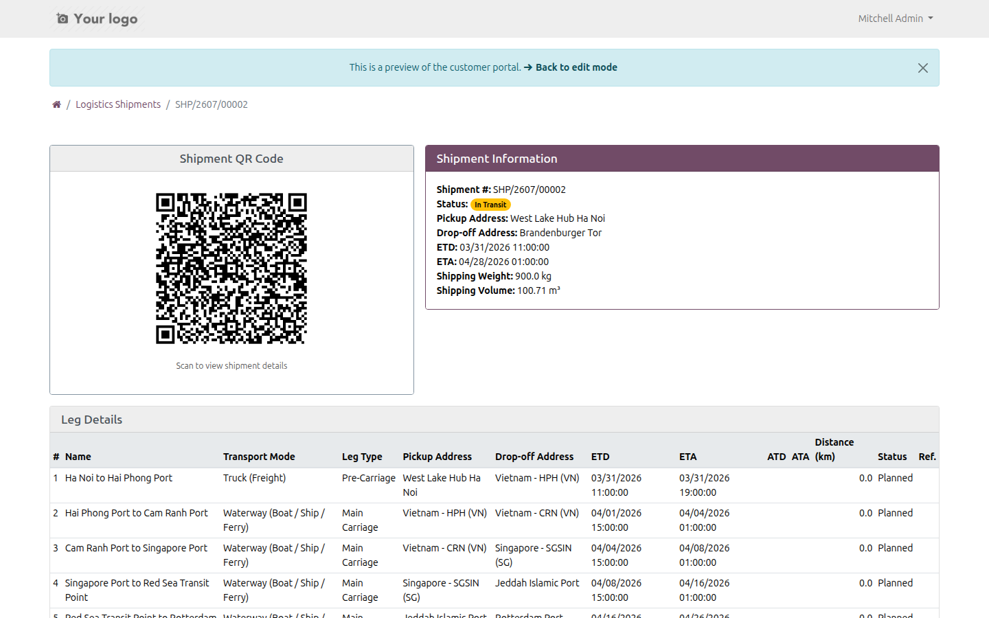 Customers Self-Track on the Portal