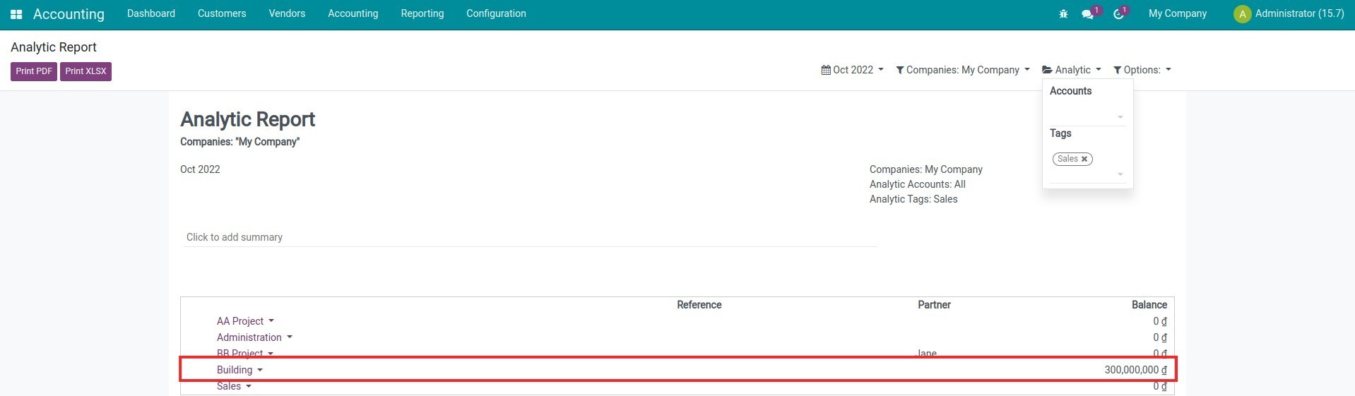 Updates on Analytic Tags Viindoo