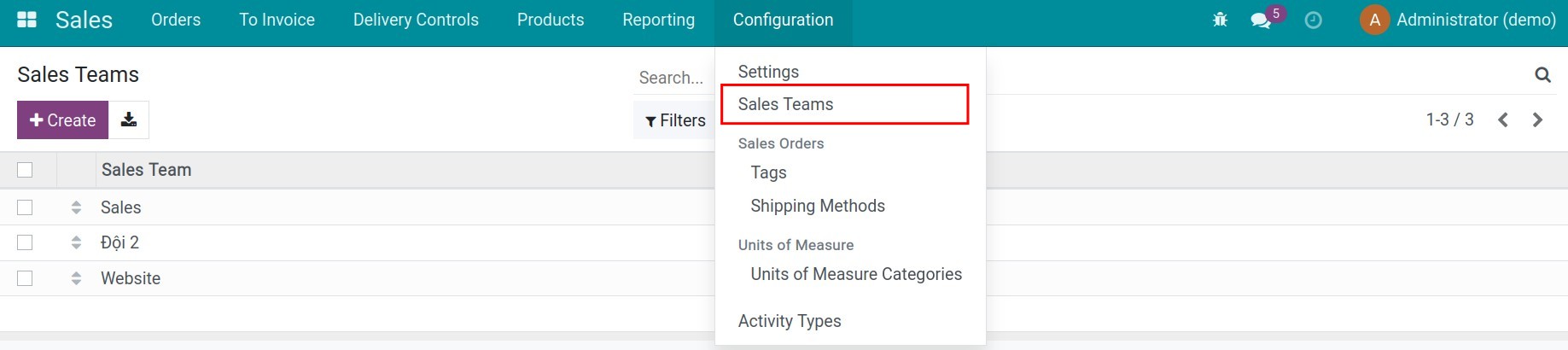 Categorize sales teams by region