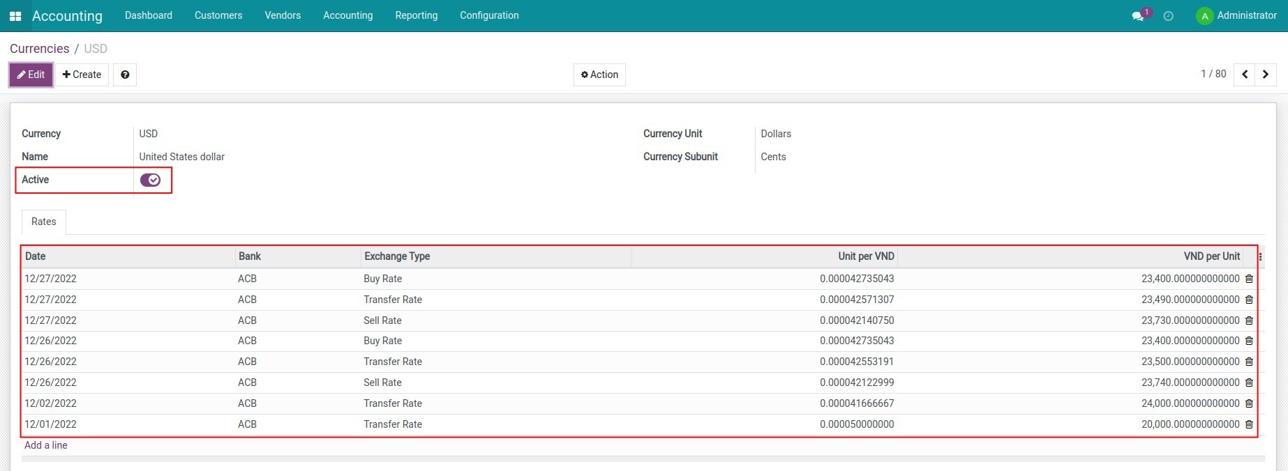 Setting up Foreign Exchange Rates in Viindoo