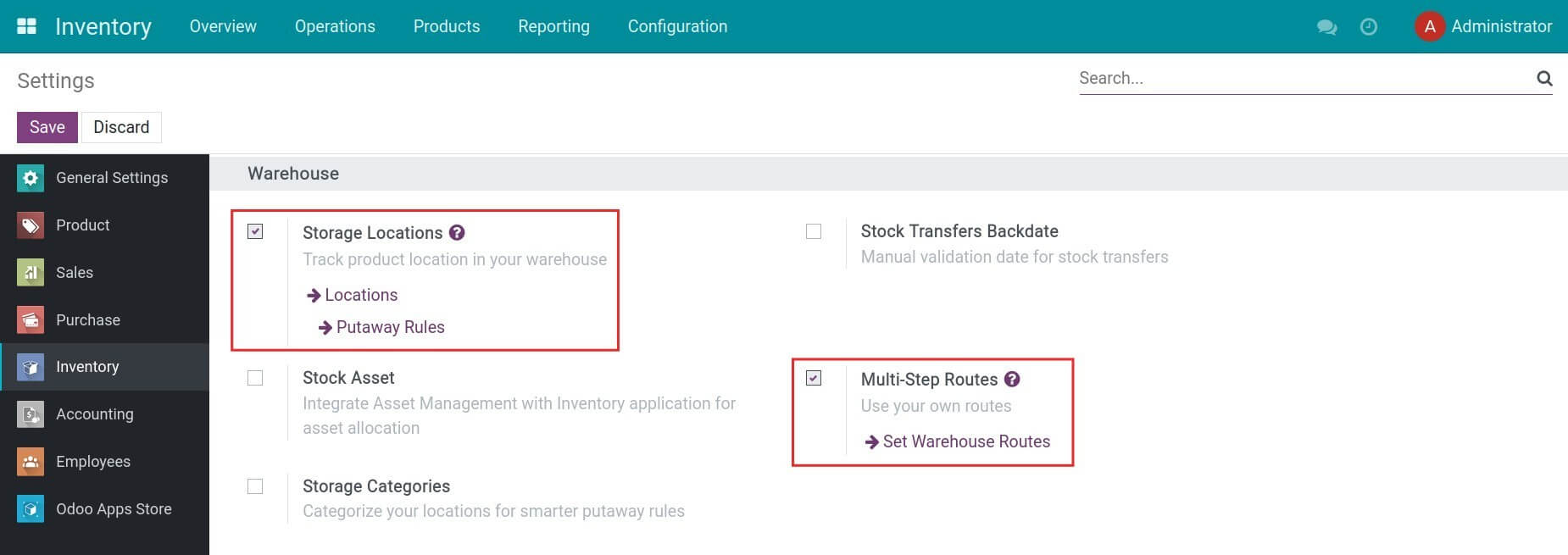 Activate Inventory features