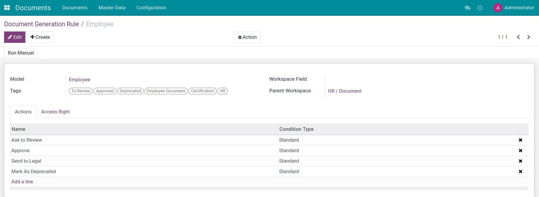 Document Generation Rule