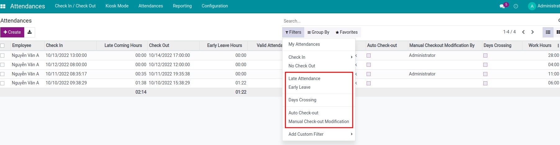 Use filters in data management