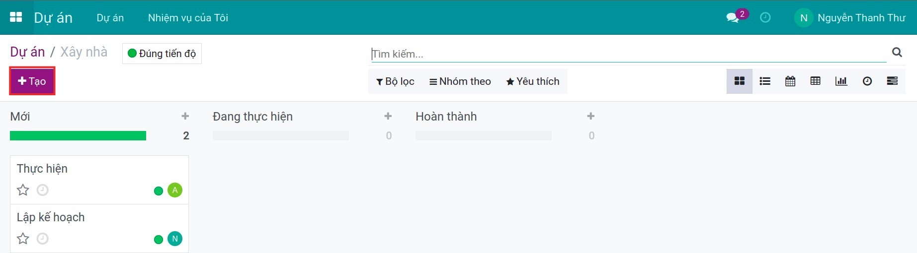 Tạo mới Nhiệm vụ