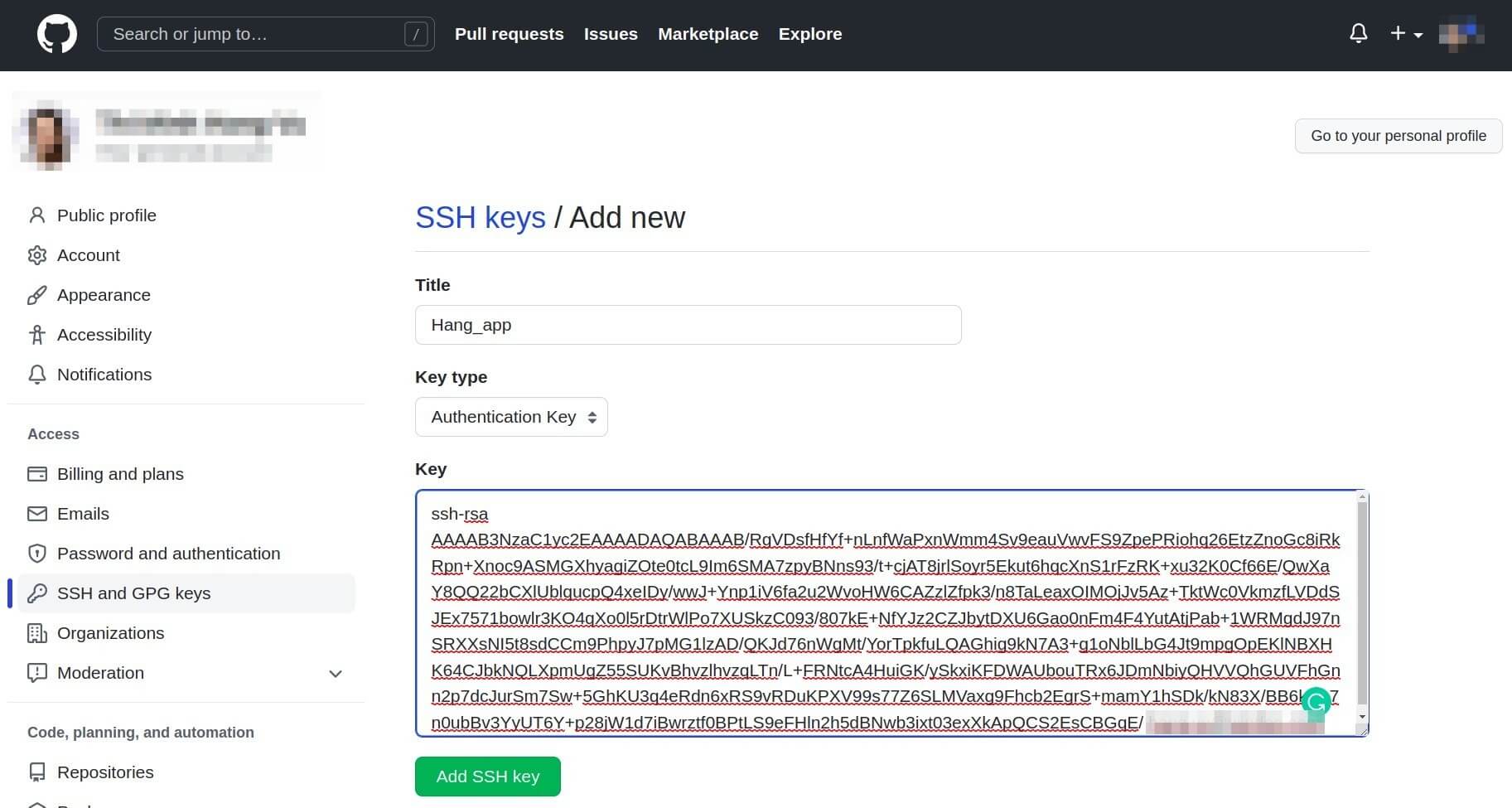 SSH Key trên GitHub