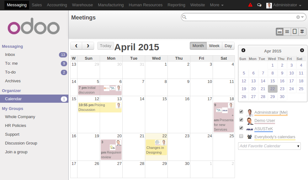 crm calendar