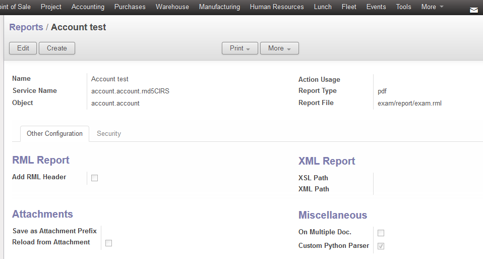 Tạo Custom Report trong OpenERP