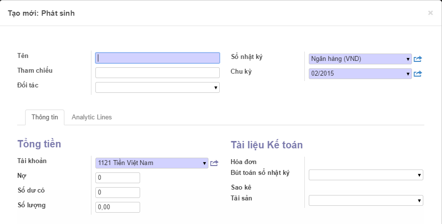 Nhập hóa đơn nhà cung cấp trả trực tiếp