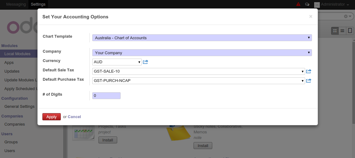 Installing Module via User interface