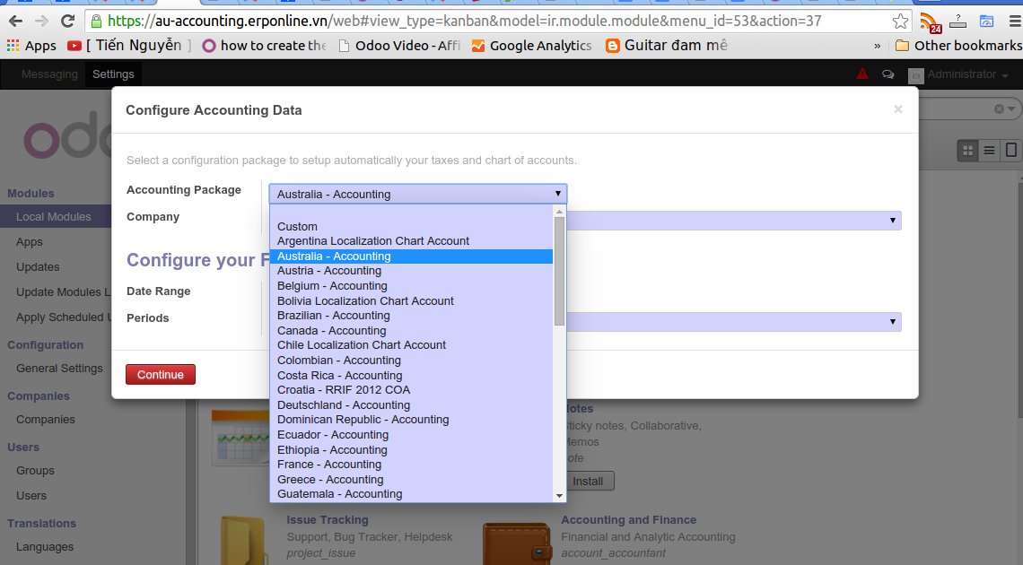 Installing Module via User interface