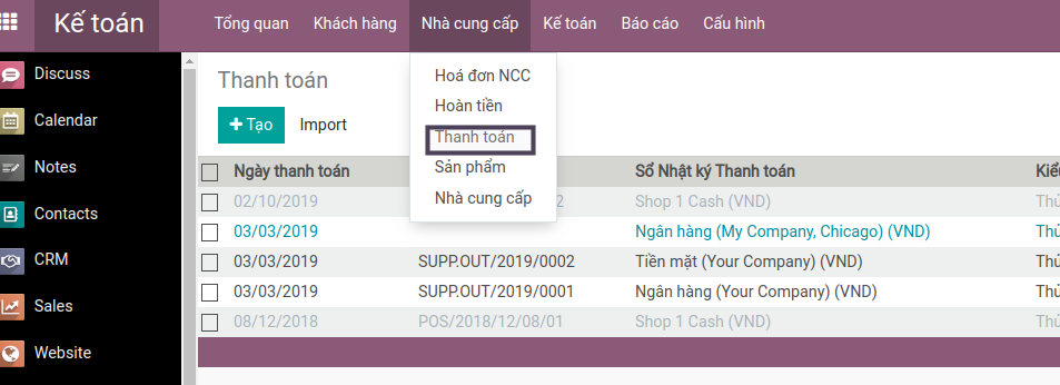 Quy trình tạm ứng theo P.O trong ERP