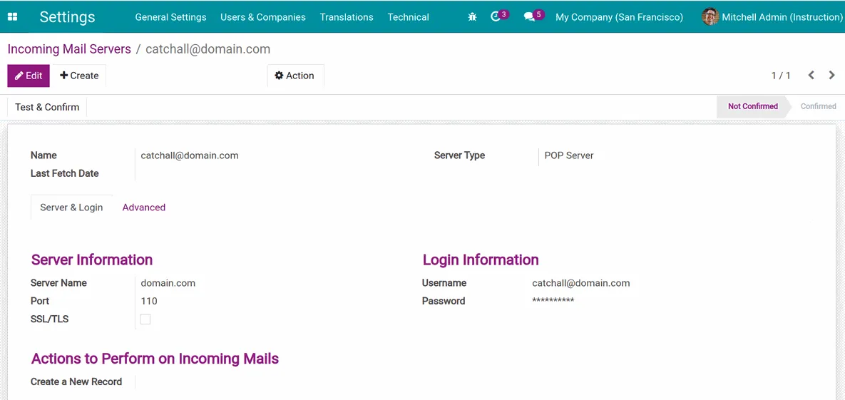 Odoo • Text and Image