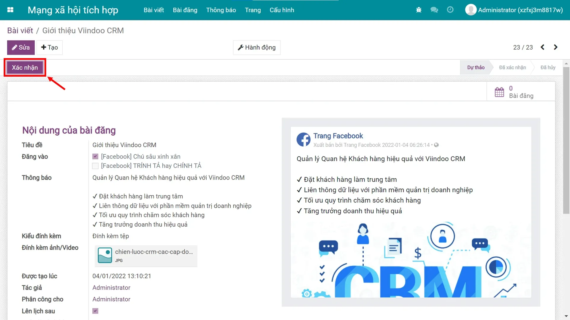 Xac-nhan-bai-viet-Mang-xa-hoi-trong-he-thong-Odoo-ERPOnline