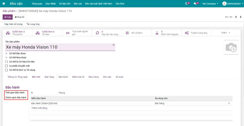 Thiết-lập-Chính-sách-bảo-hành-với-Odoo-ERPOnline