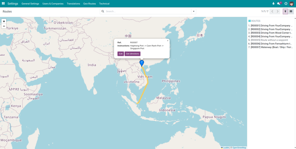 Geo Route Map