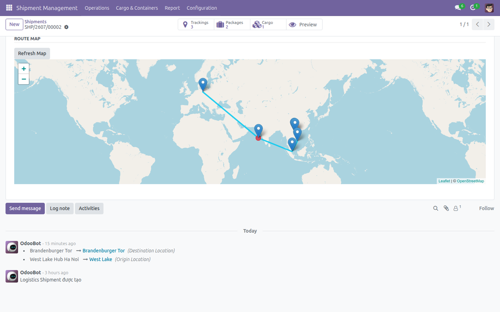 Logistics Routes Integration