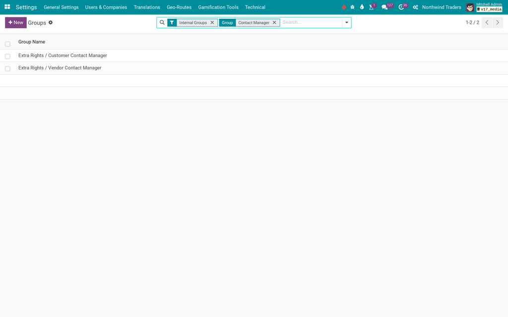 Contacts Access Rights