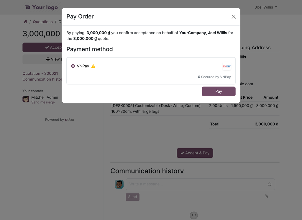 VNPay Payment Acquirer
