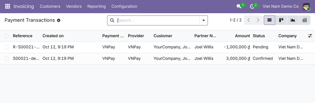 VNPay Payment Acquirer