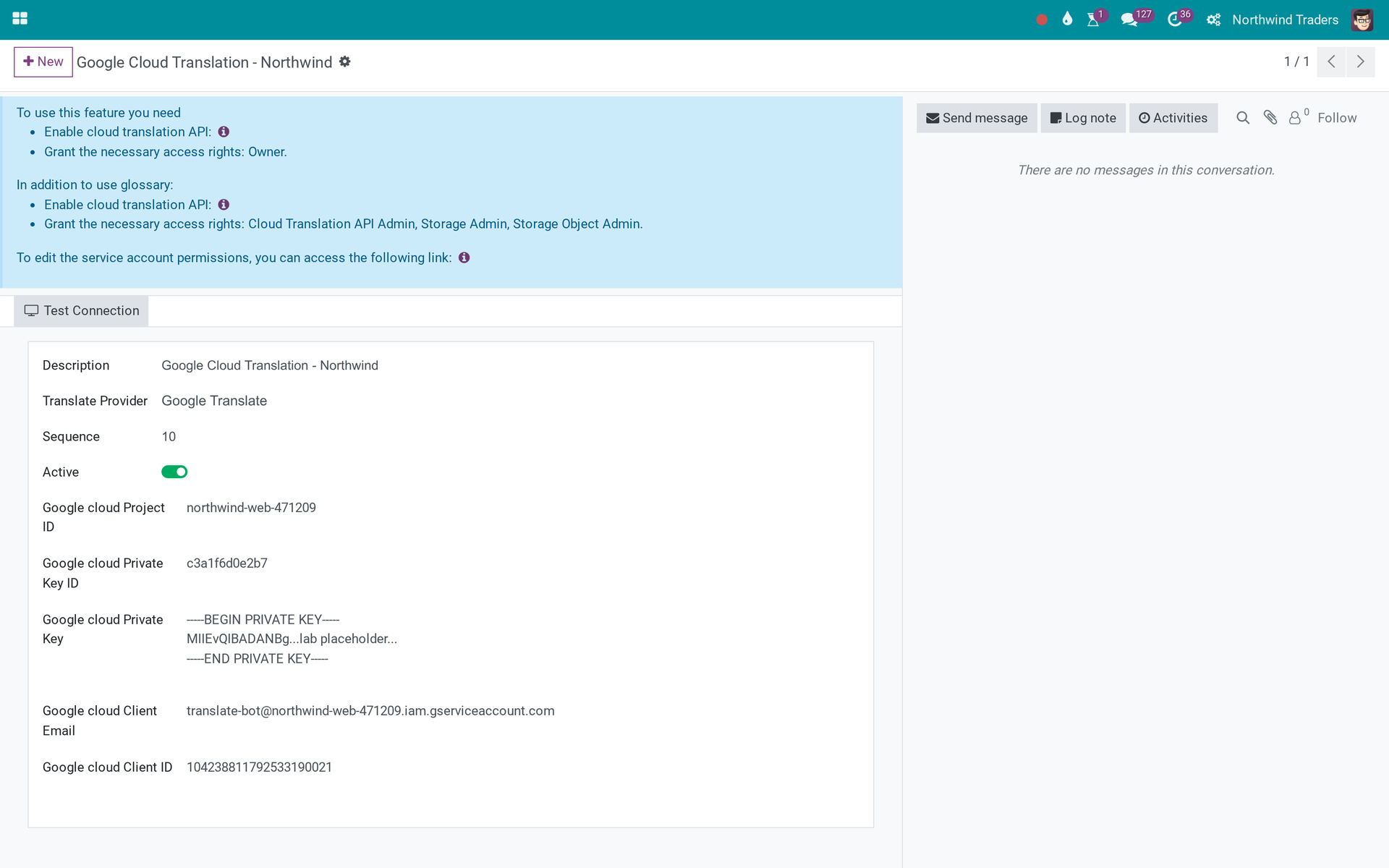 Google Translate API