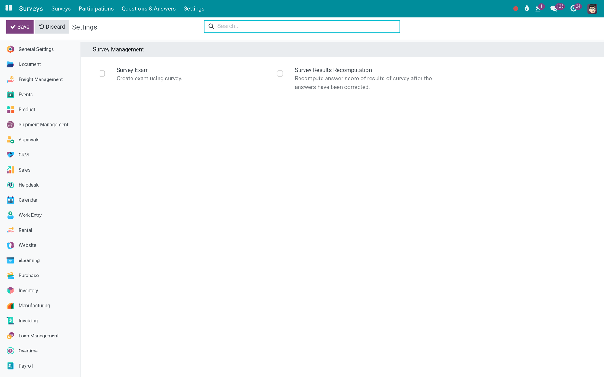 Activate Survey Features