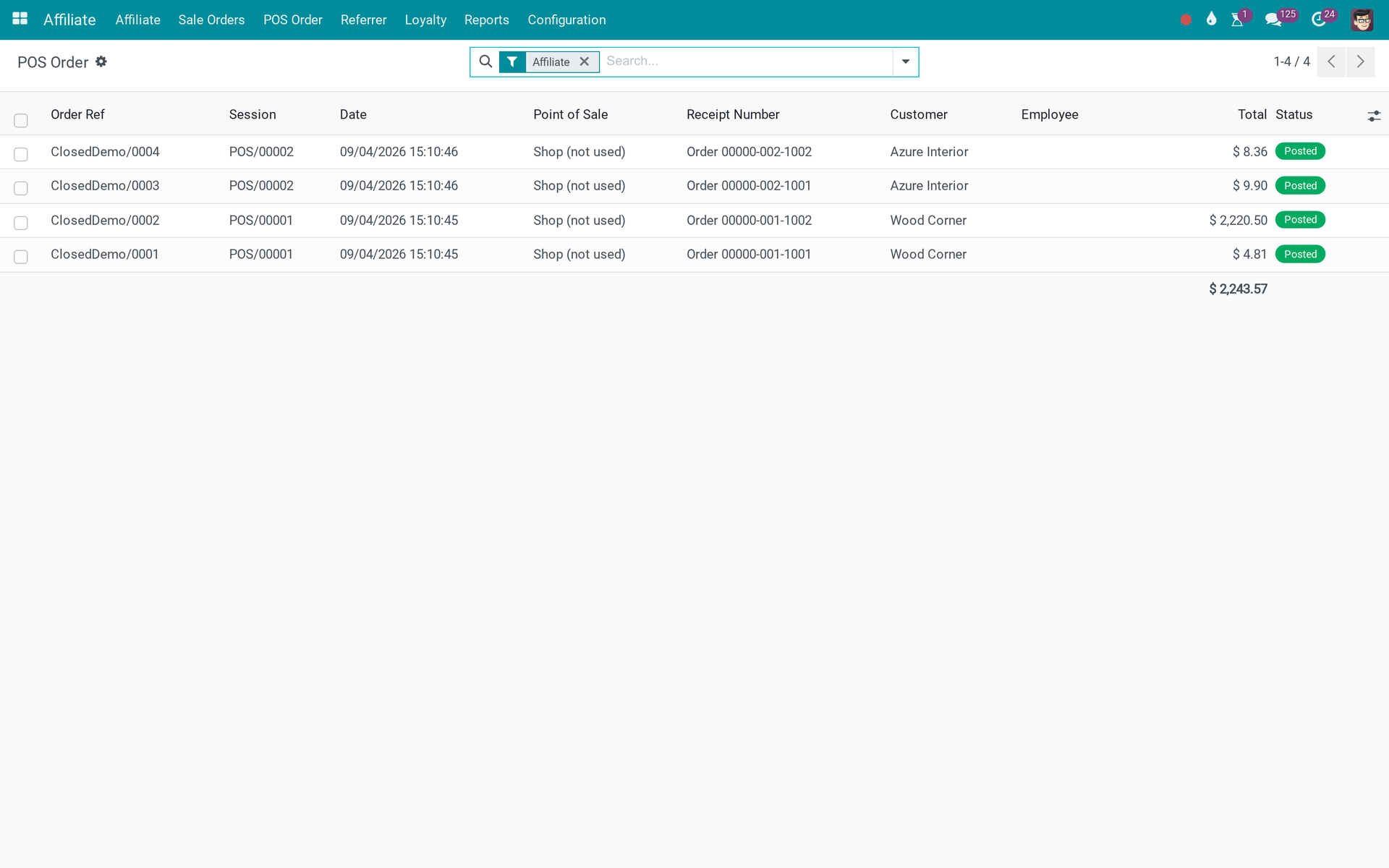 POS-Sale Affiliate Management