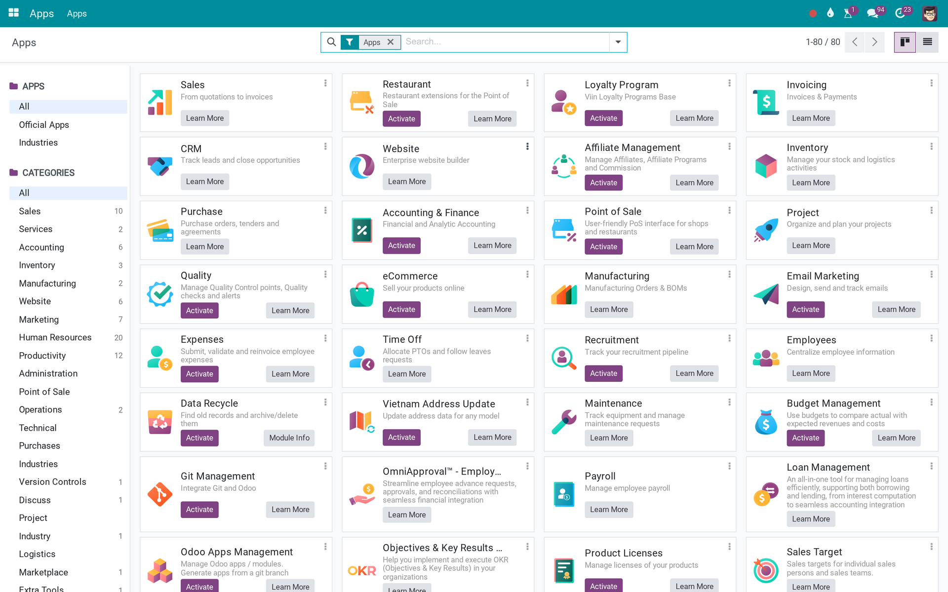 Hide Enterprise Modules - Payment