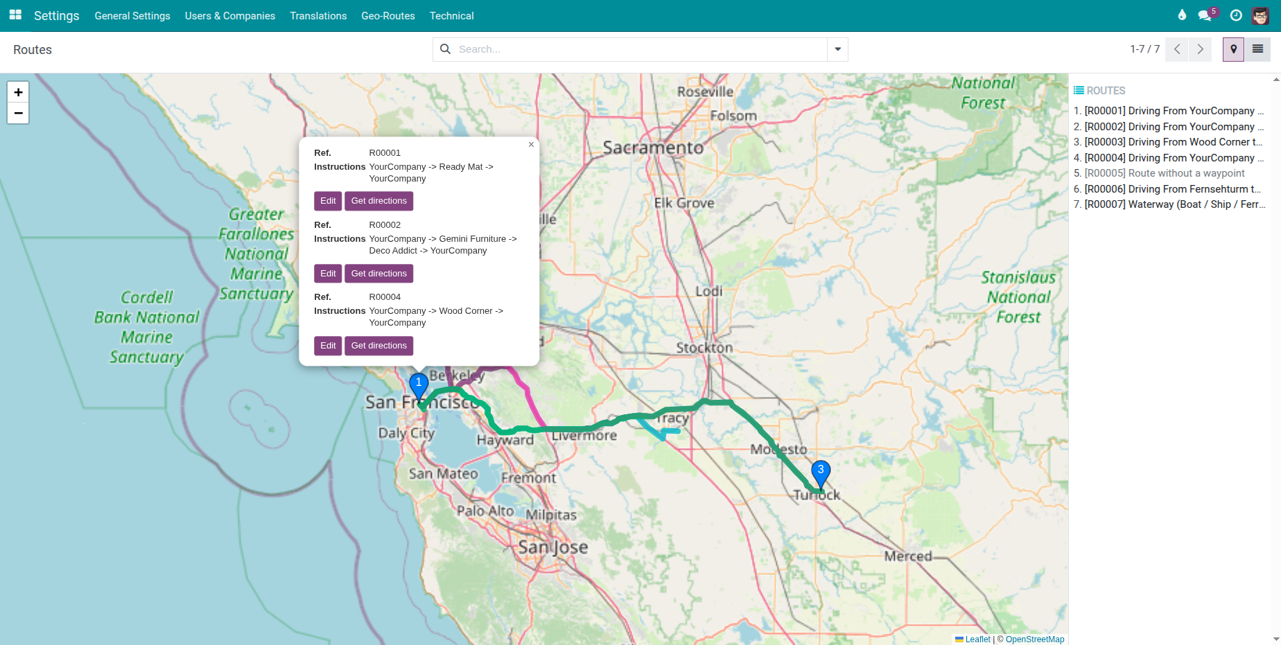 Bản đồ Tuyến đường