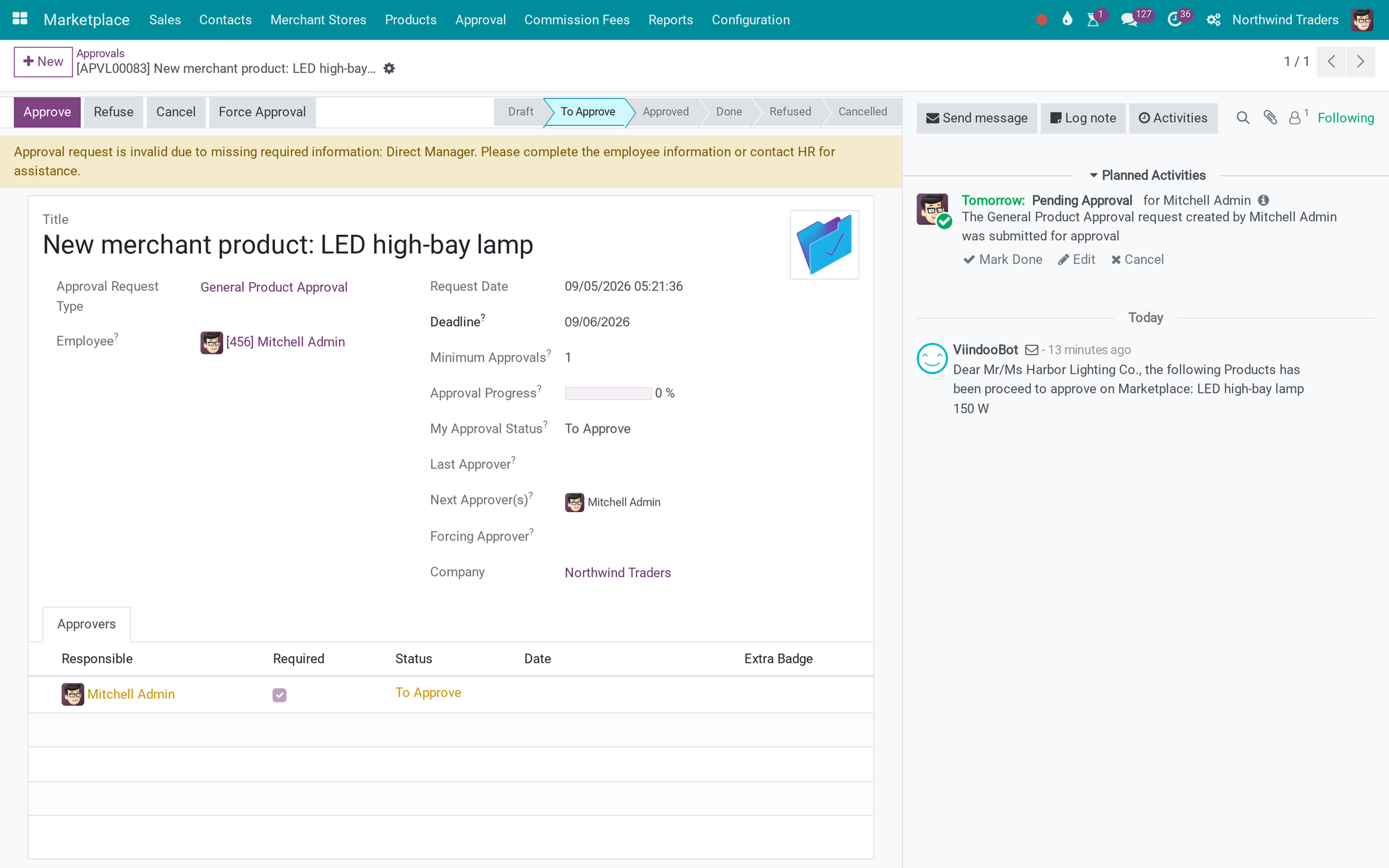 Marketplace Product Approval