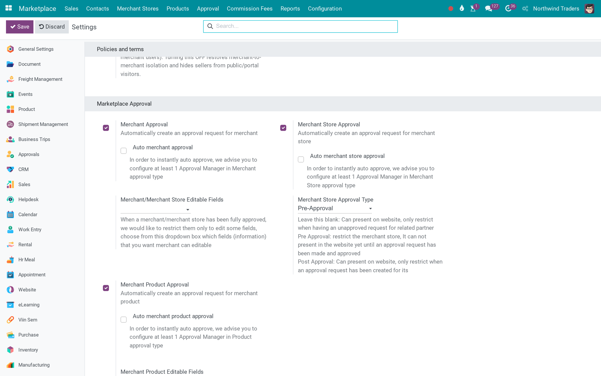 Marketplace Website Partner Approval