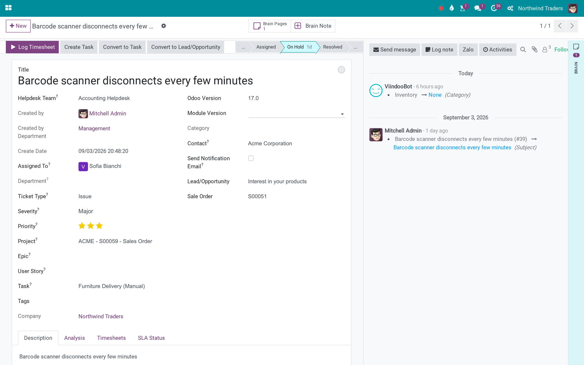 Viindoo Brain - Helpdesk