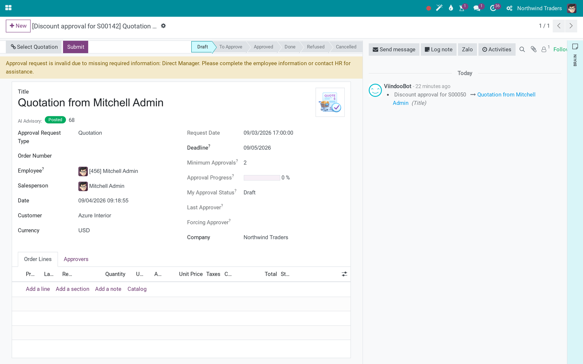 Viindoo AI - Approval Desk