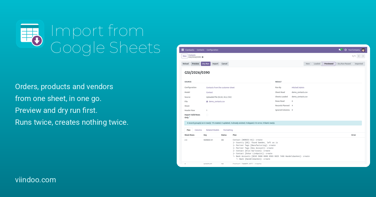 Import from Google Sheets