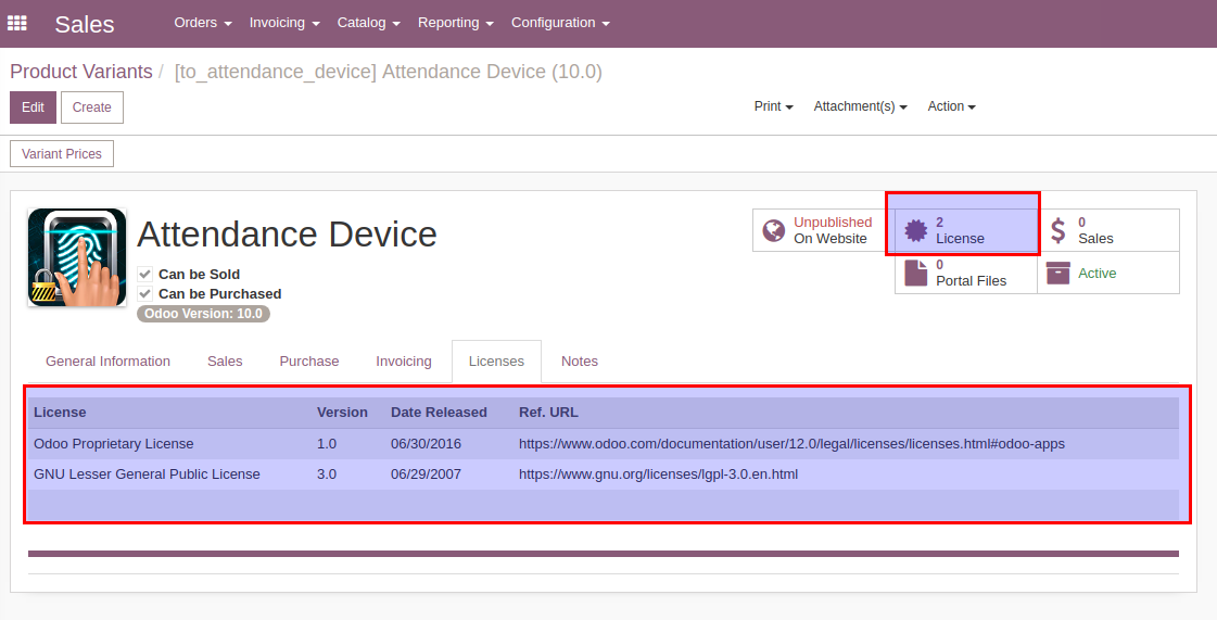 Product Licenses Management