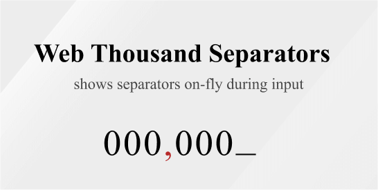 Web Thousand Separators