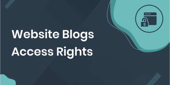Website Blogs Access Rights
