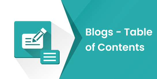 Blogs - Table of Contents