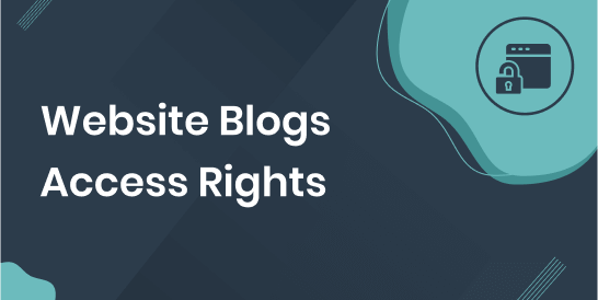 Restricted Website Blog Editor Access